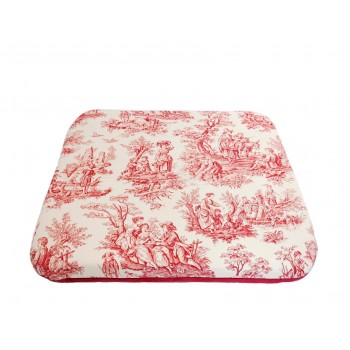 Futon cushion - Jouy Oui! collection - Red