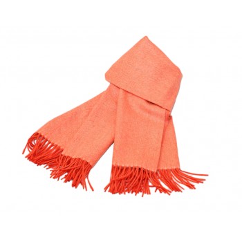 Baby alpaca throw - Orange like a carrot