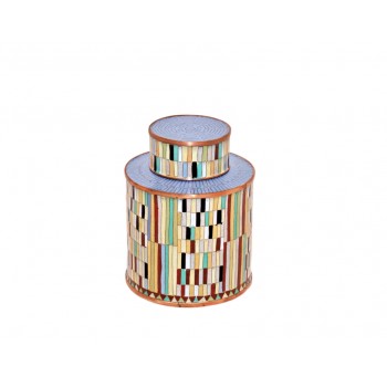 Medium cloisonne pot - Mosaïque Eclectique