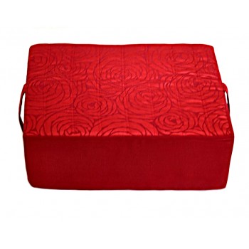 Coussin de méditation - Collection Fleurs de Bonheur - Rouge