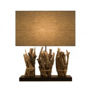 Lampes en bois foncé