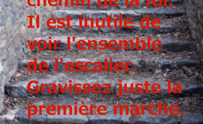 Gravissez juste la première marche, Martin Luther King