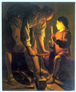 Saint Joseph Georges de La Tour Bougie Clair-obscur