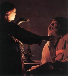 Songe de Joseph Georges de La Tour bougie et clair-obscur