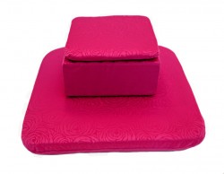 Coussin de méditation Fleurs de bonheur rose SpiritOpus