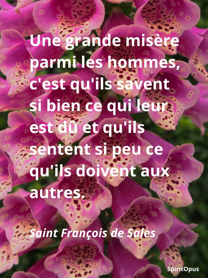 Le devoir, Saint Francois de Sales