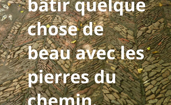 On peut aussi bâtir quelque chose de beau avec les pierres du chemin, Goethe