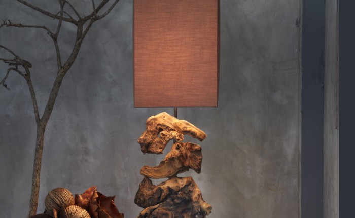 Lampe bois naturel spiritopus