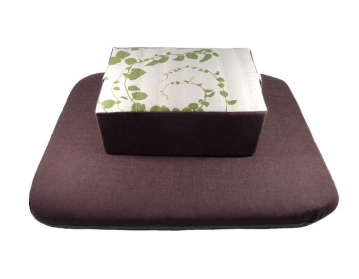 Coussin de meditation serein silence marsala Spiritopus